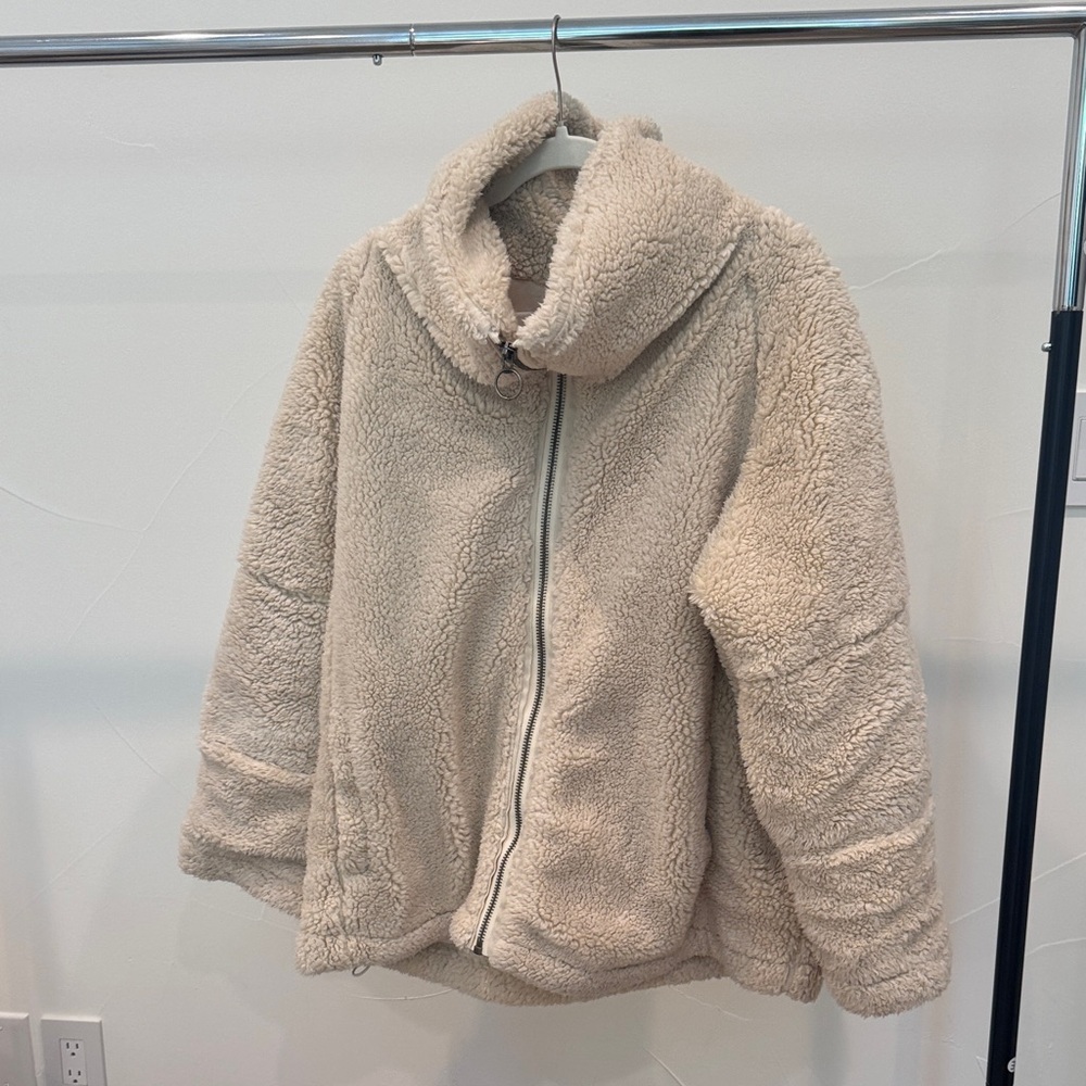 Free People Cream Teddy Jacket
